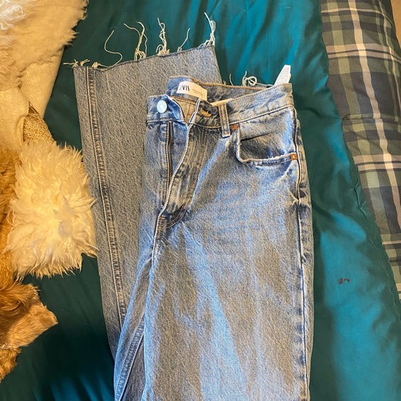 ZARA wide leg ripped jeans - Picture 3 of 5